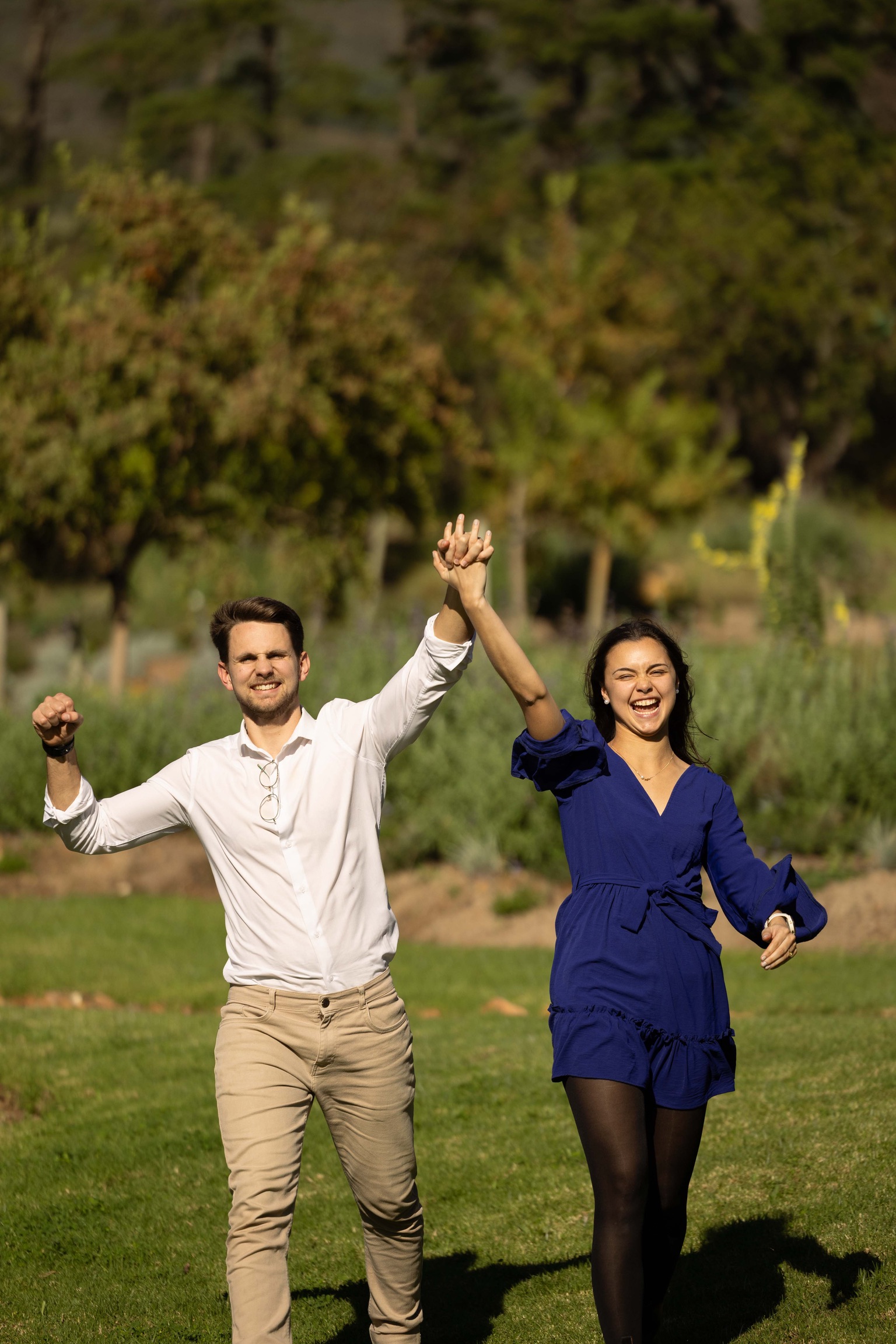 Jonty and Karla celebrating their engagement